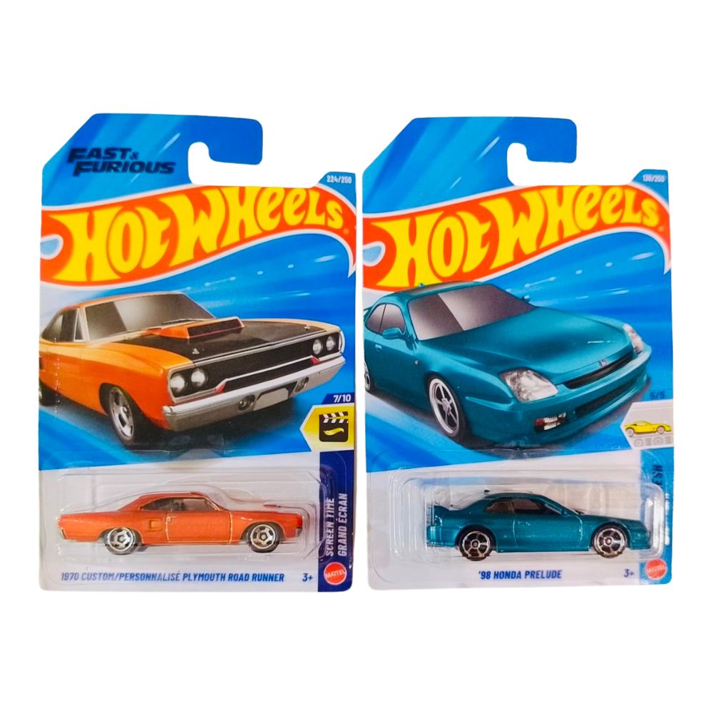 Hot Wheels 1970 Custom Plymouth Road Runner And '98 Honda Prelude