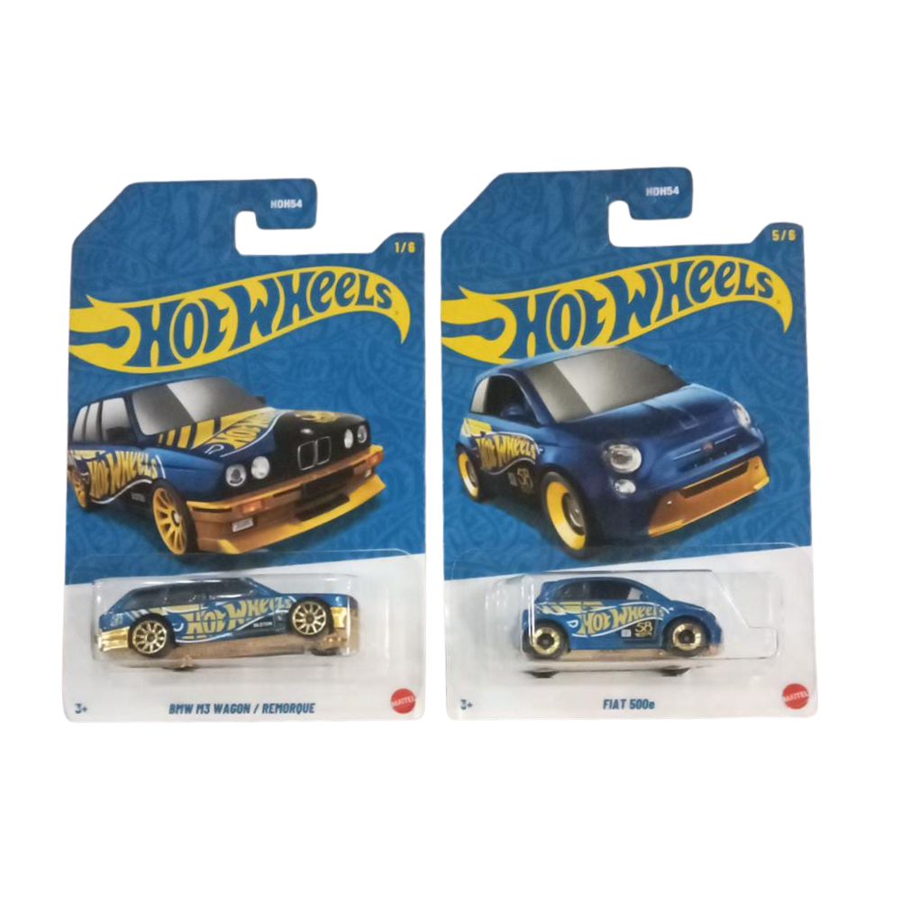 Hot Wheels Pearl & Chrome BMW M3 Wagon And Fiat 500e