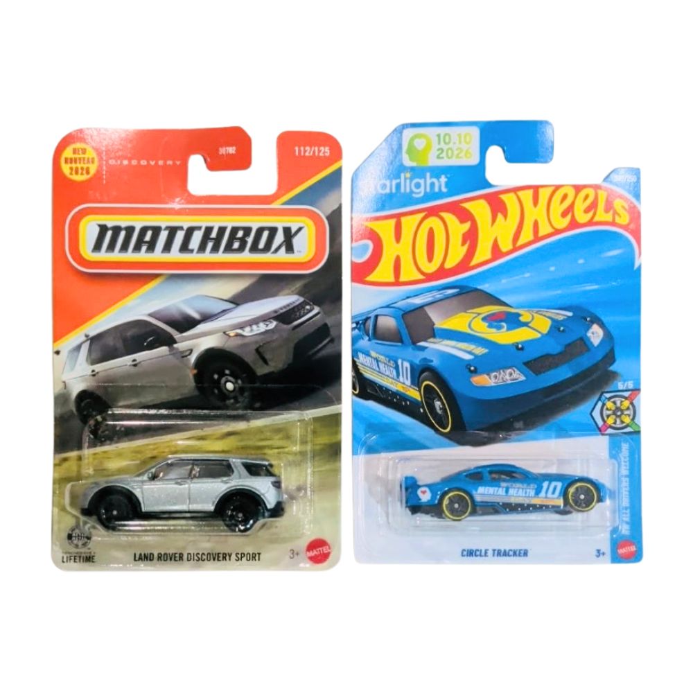 Matchbox Land Rover Discovery Sport And Hot Wheels Circle Tracker