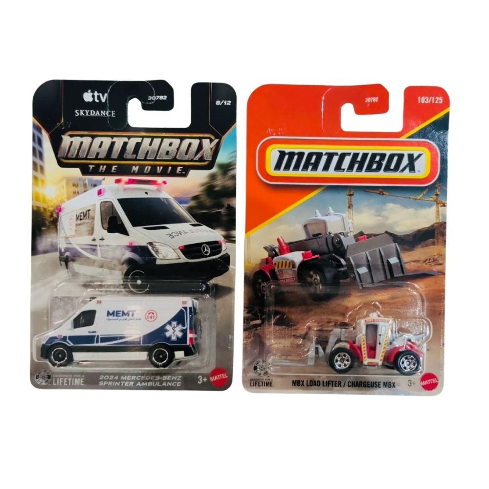 Matchbox 2024 Mercedes-Benz Sprinter Ambulance And MBX Load Lifter