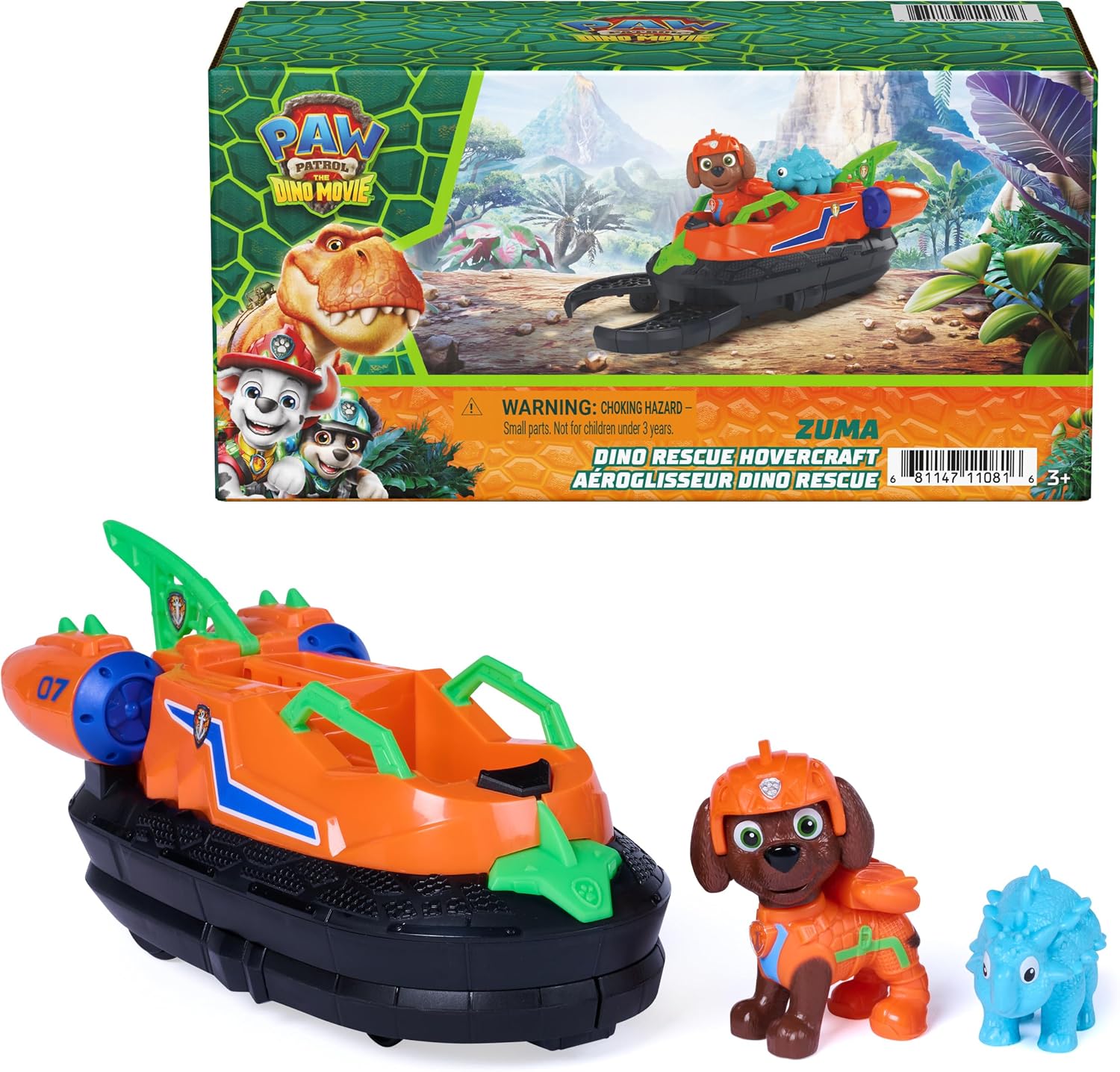 Paw Patrol The Dino Movie Zuma Dino Rescue Hovercraft