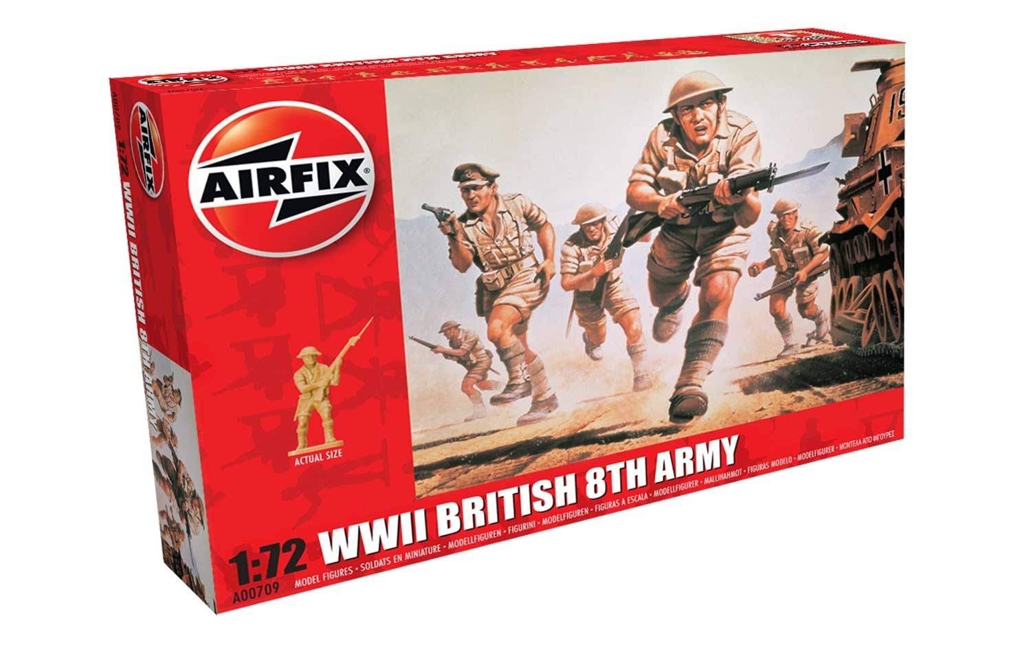 Airfix WWII British 8th Army Figures 1:76 Military Soldiers