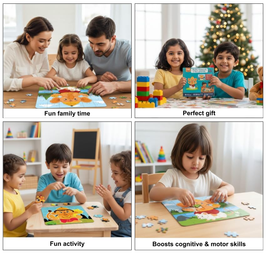 Modi Toys Baby Ganesh 2 in 1 Puzzle Set