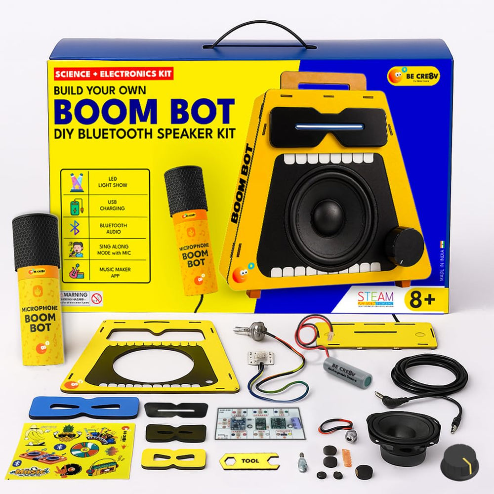 Becre8v Boom Bot DIY Bluetooth Speaker with Microphone