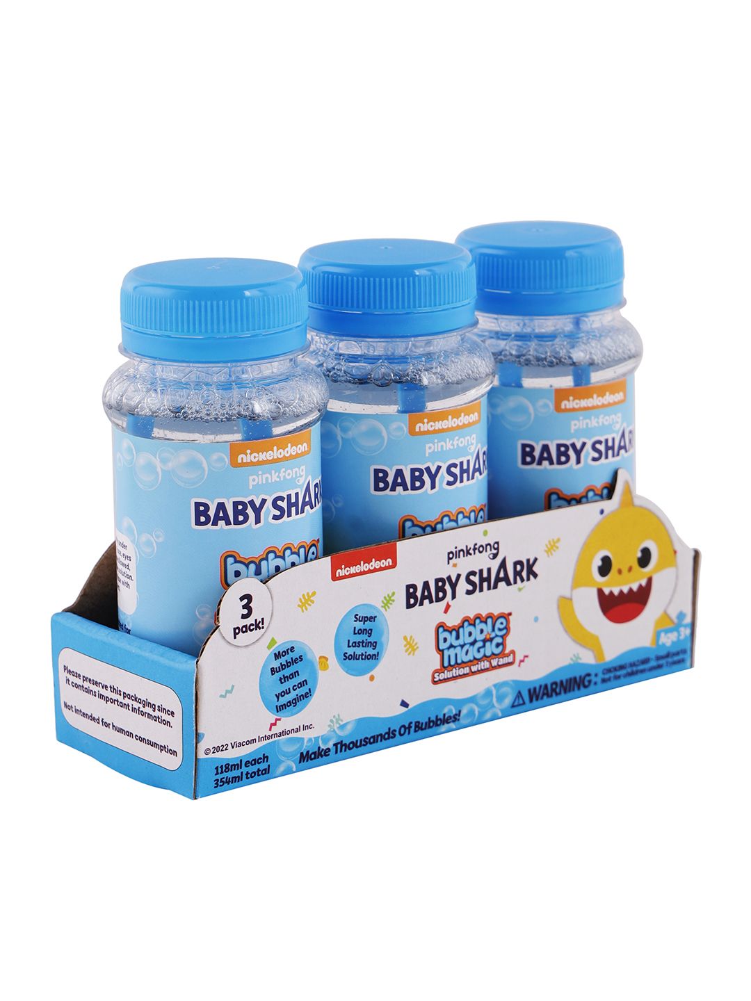 Bubble Magic 3 Pack 118 ML Solution with Wand Baby Shark