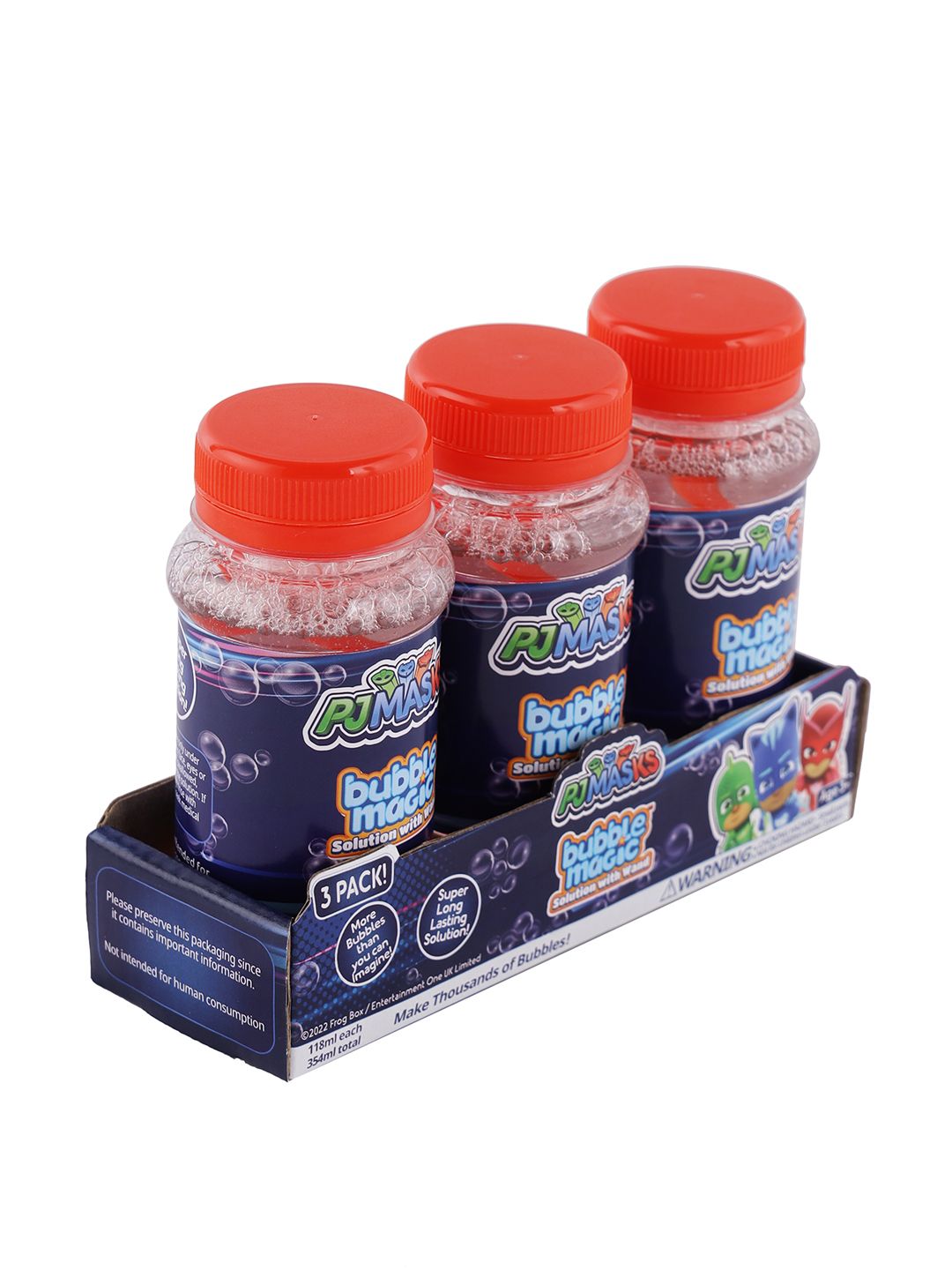 Bubble Magic 3 Pack 118 ML Solution with Wand PJ Masks