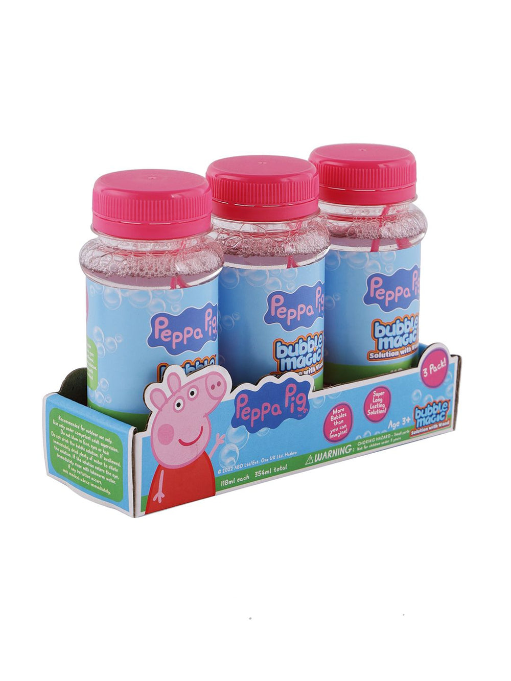 Bubble Magic 3 Pack 118 ML Solution with Wand Peppa Pig