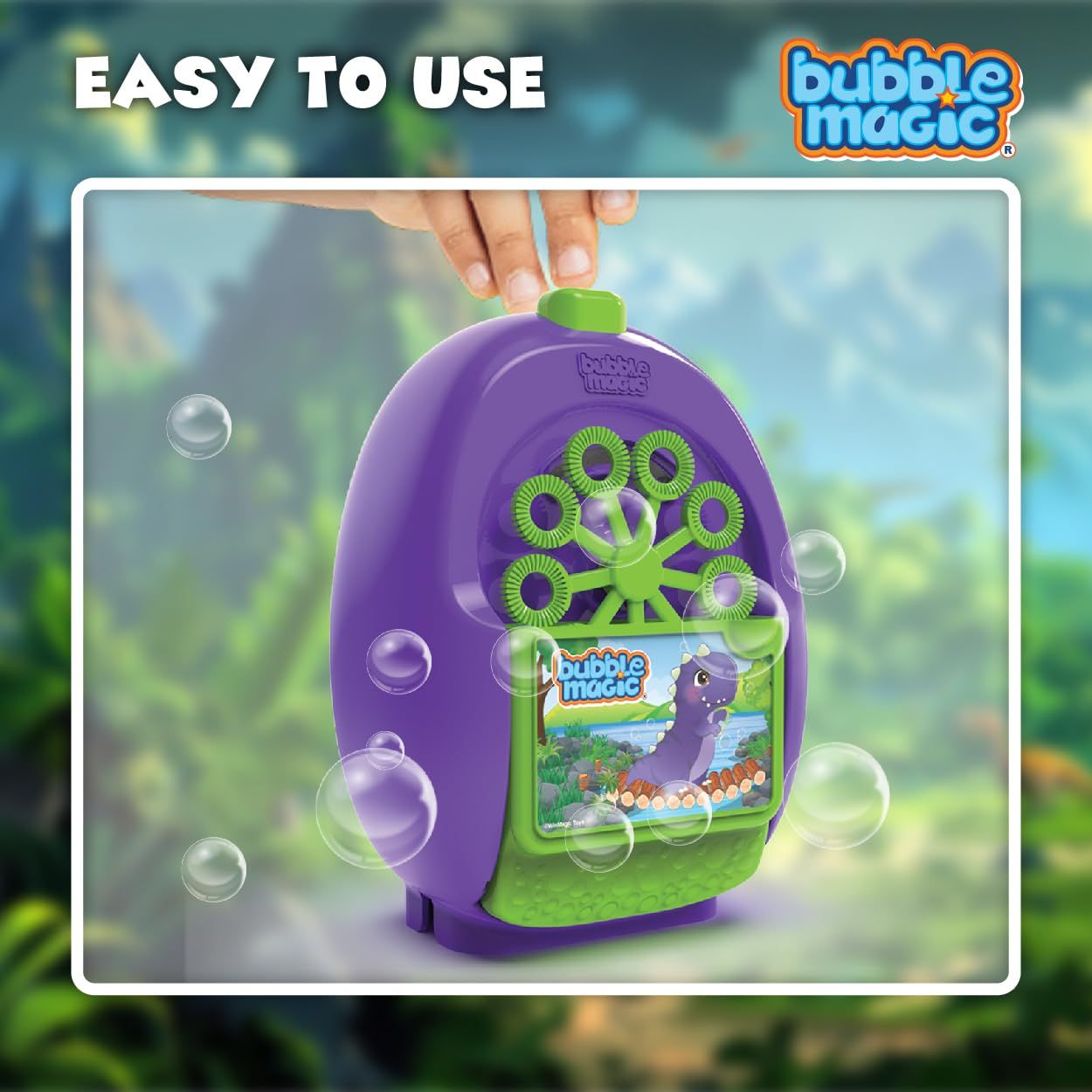 Bubble Magic Dinosaur Theme Bubble Making Machine With 118 ml Solution