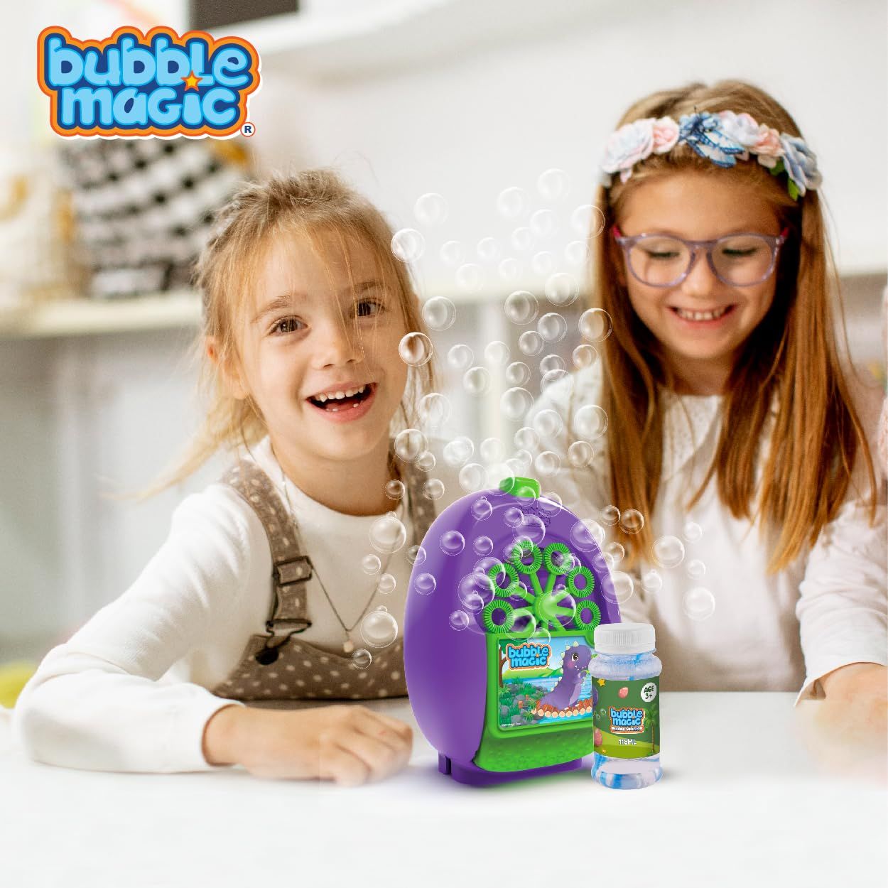 Bubble Magic Dinosaur Theme Bubble Making Machine With 118 ml Solution