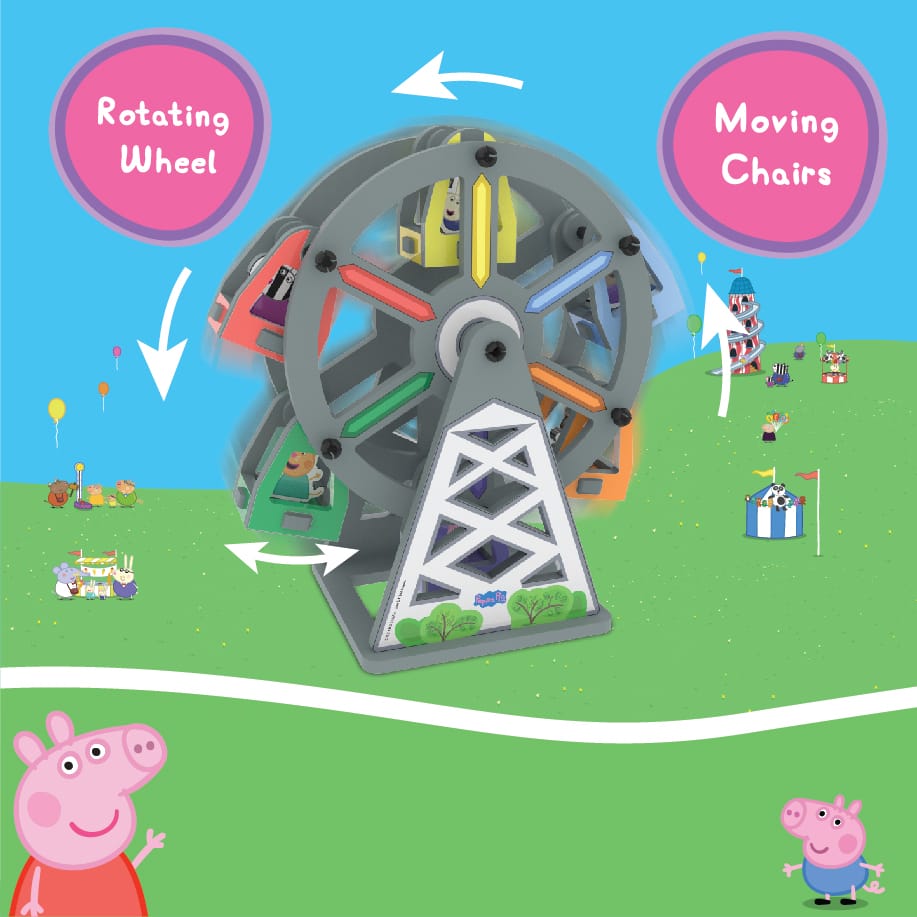 3D Build N' Play Peppa Pig Rotating Ferris Wheel