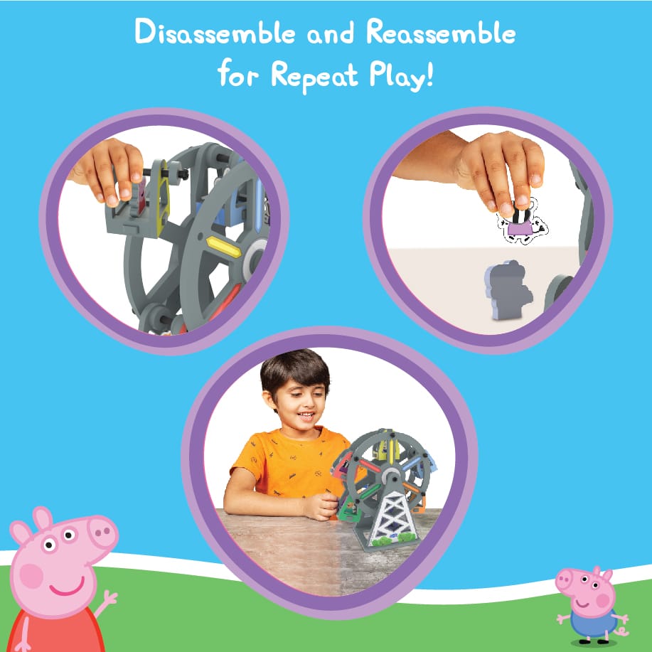 3D Build N' Play Peppa Pig Rotating Ferris Wheel