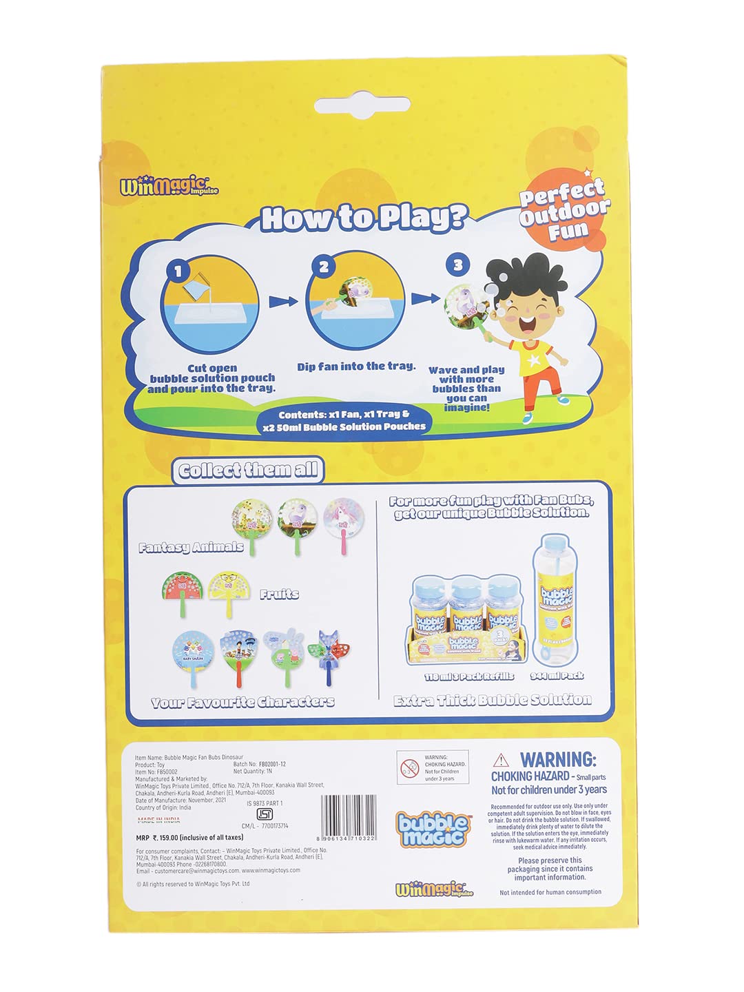 Bubble Magic Fan Bubs Dinosaur