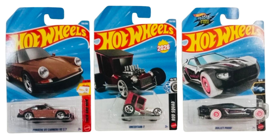 Hot Wheels Porsche 911 Carrera RS 2.7 And Uncertain-T And Bullet Proof