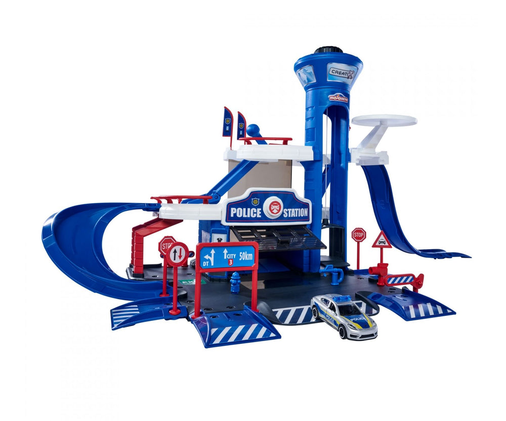 Majorette Creatix Police Station + 1 Vehicle