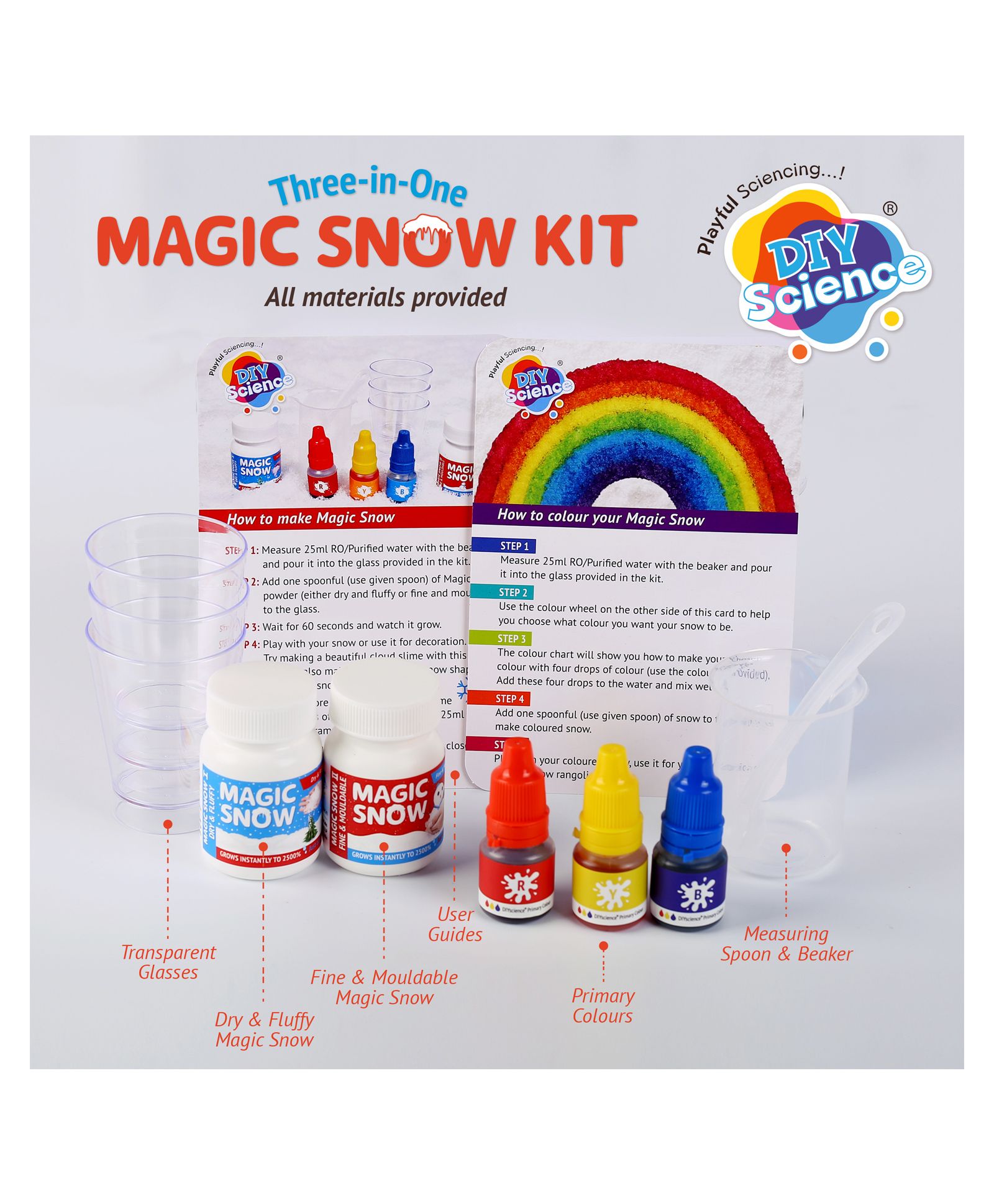 DIY Science Three-in-One Magic Snow Kit