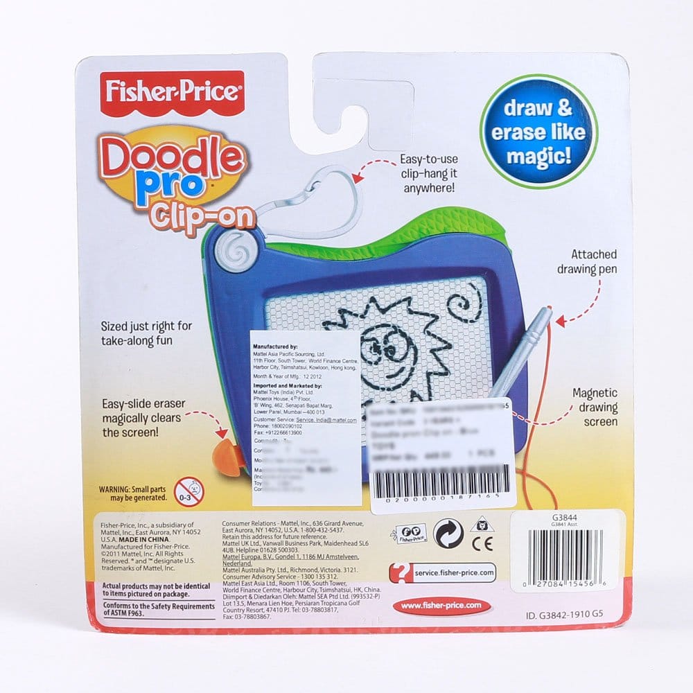Fisher Price Doodle Pro Clip-On Blue
