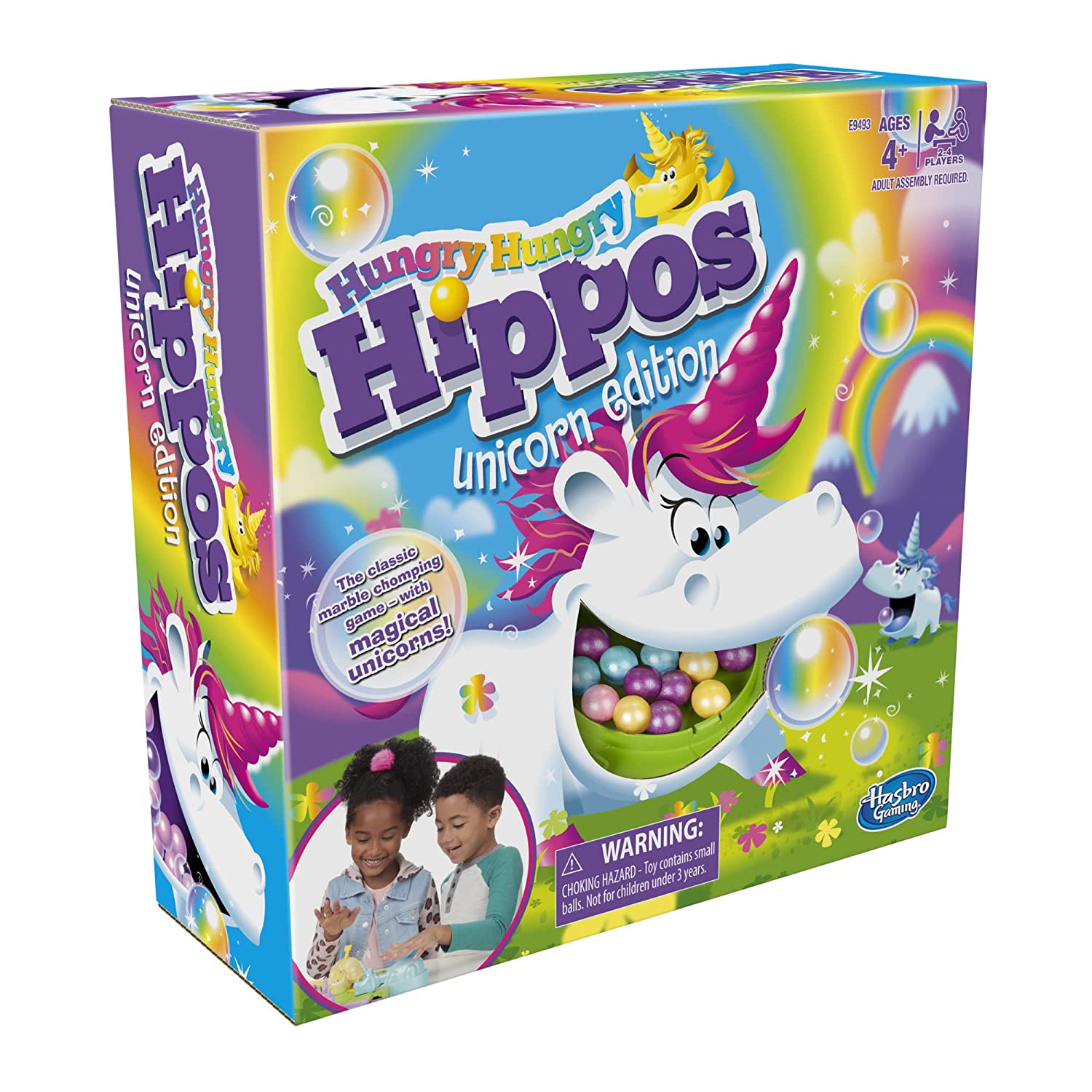Hasbro Gaming Hungry Hungry Hippos Unicorn Edition