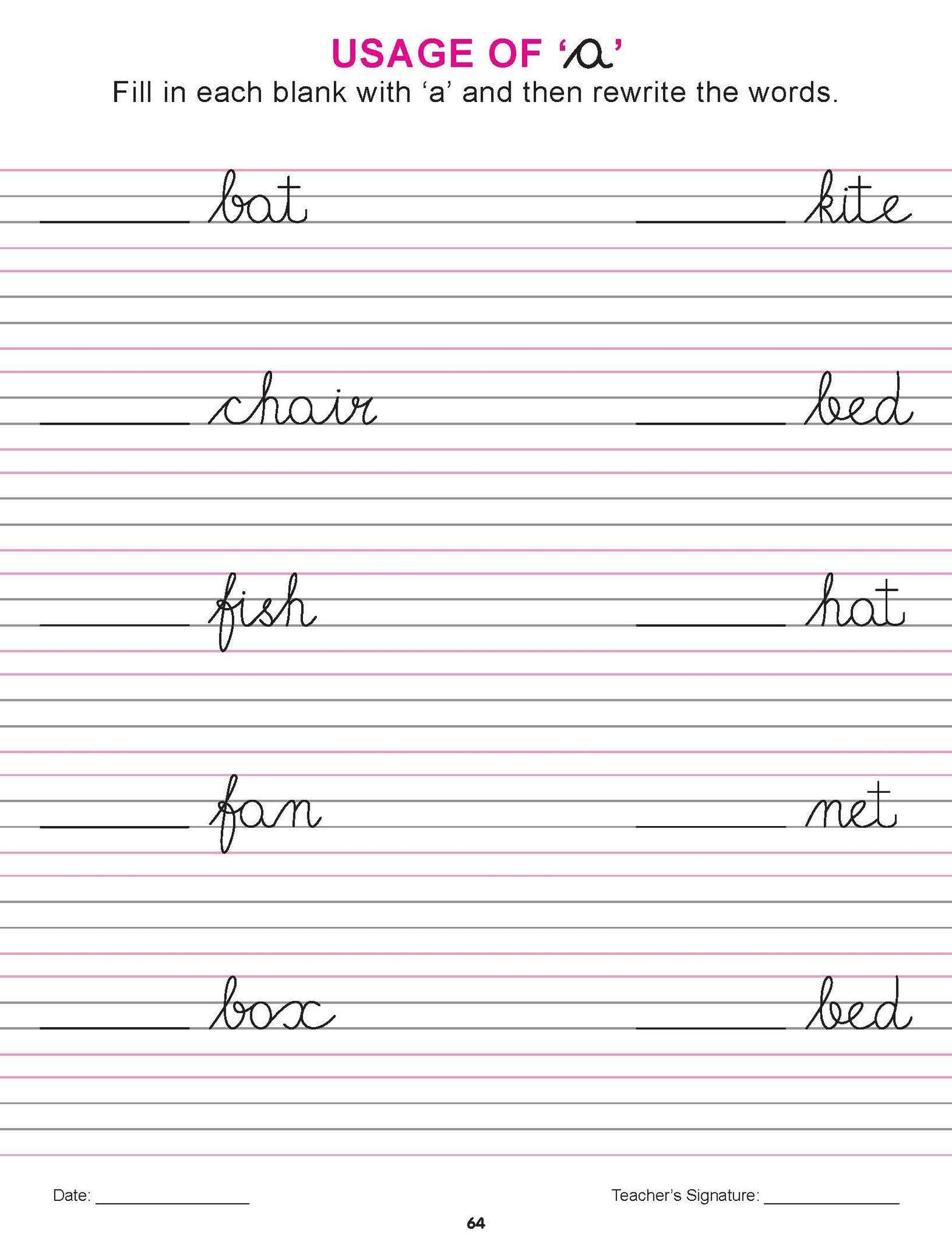 Dreamland Publications - Kindergarten  English Practice Book