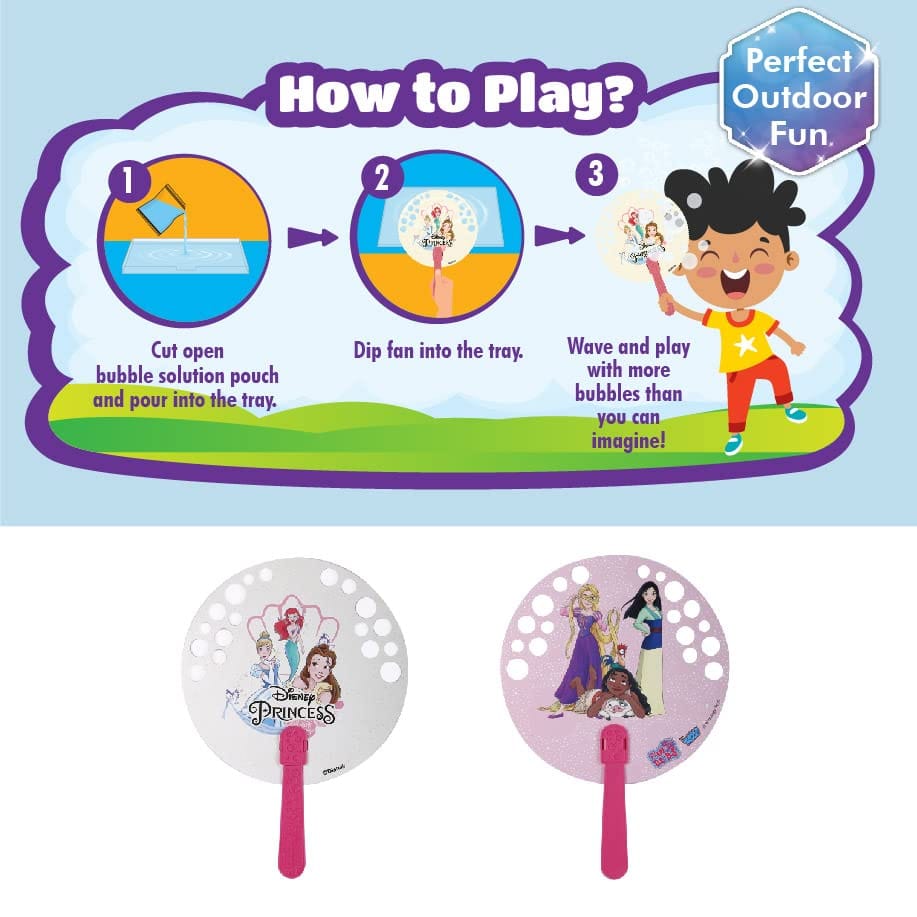 Bubble Magic Fan Bubs Disney Princesses