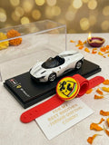Ferrari Fan Rakhi Hamper - Bburago Ferrari Daytona SP3 White 1:64 With Rakhi Band