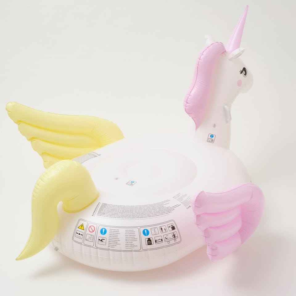 SUNNYLiFE Pastel Color Inflatable Unicorn Luxe Ride-On Float