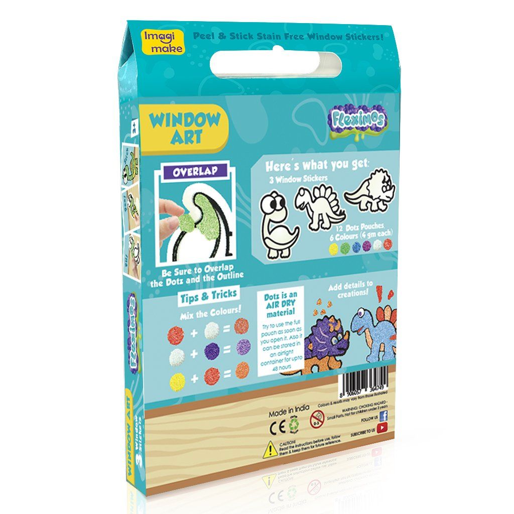 Imagimake Window Art Dino Pals