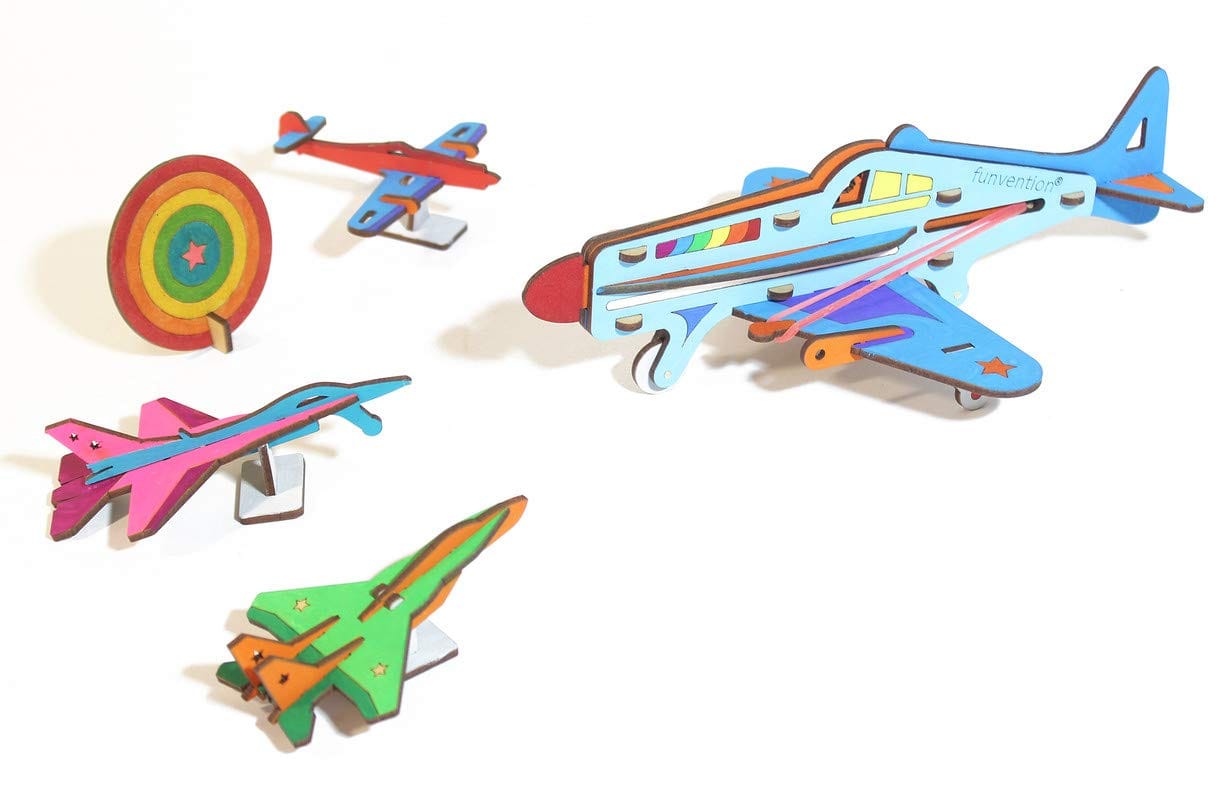 Funvention Shooter Plane DIY Science Educational Toy
