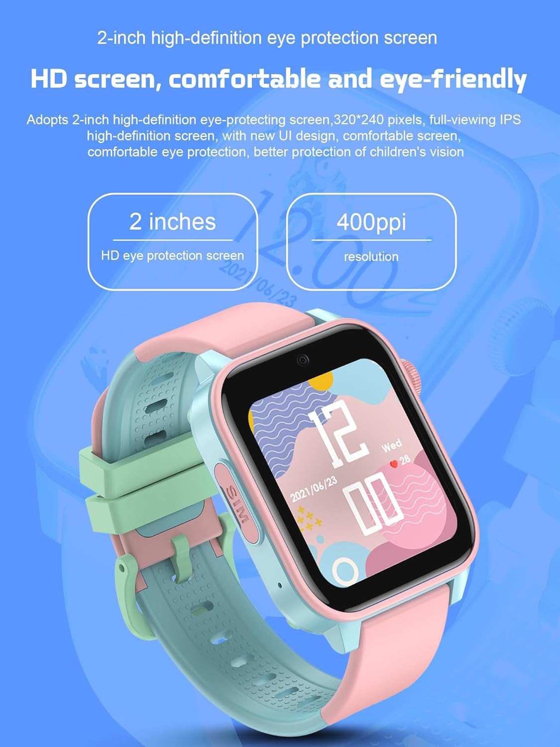 Spiky GNOME 4g Video & Voice Calling Smartwatch Pink