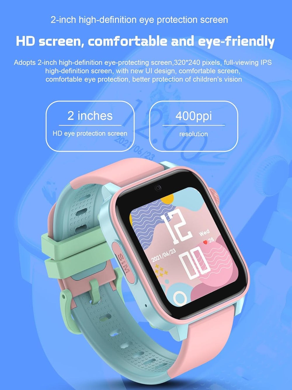 Spiky GNOME 4g Video & Voice Calling Smartwatch Pink