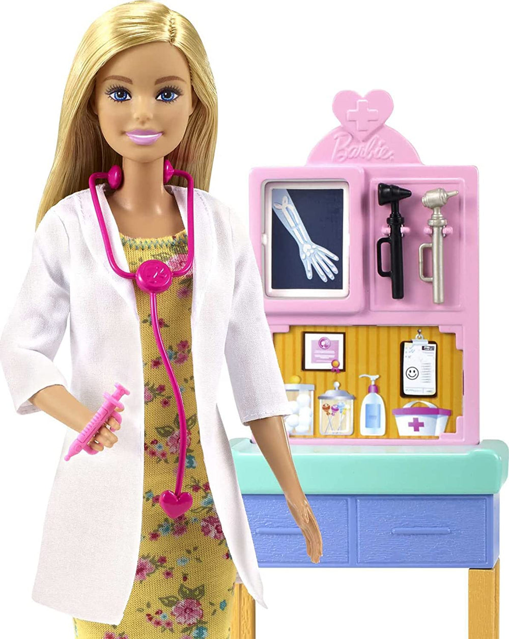 Barbie Career Art Teacher Playset With Blonde Doll, Toddler Doll And Toy Art Pieces