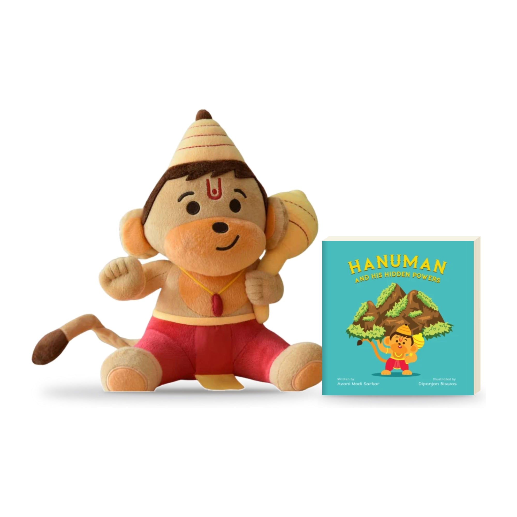 Diwali Gift Combo – Baby Hanuman 11 Inch Mantra Singing Soft Toy & Hanuman and His Hidden Powers Story Book
