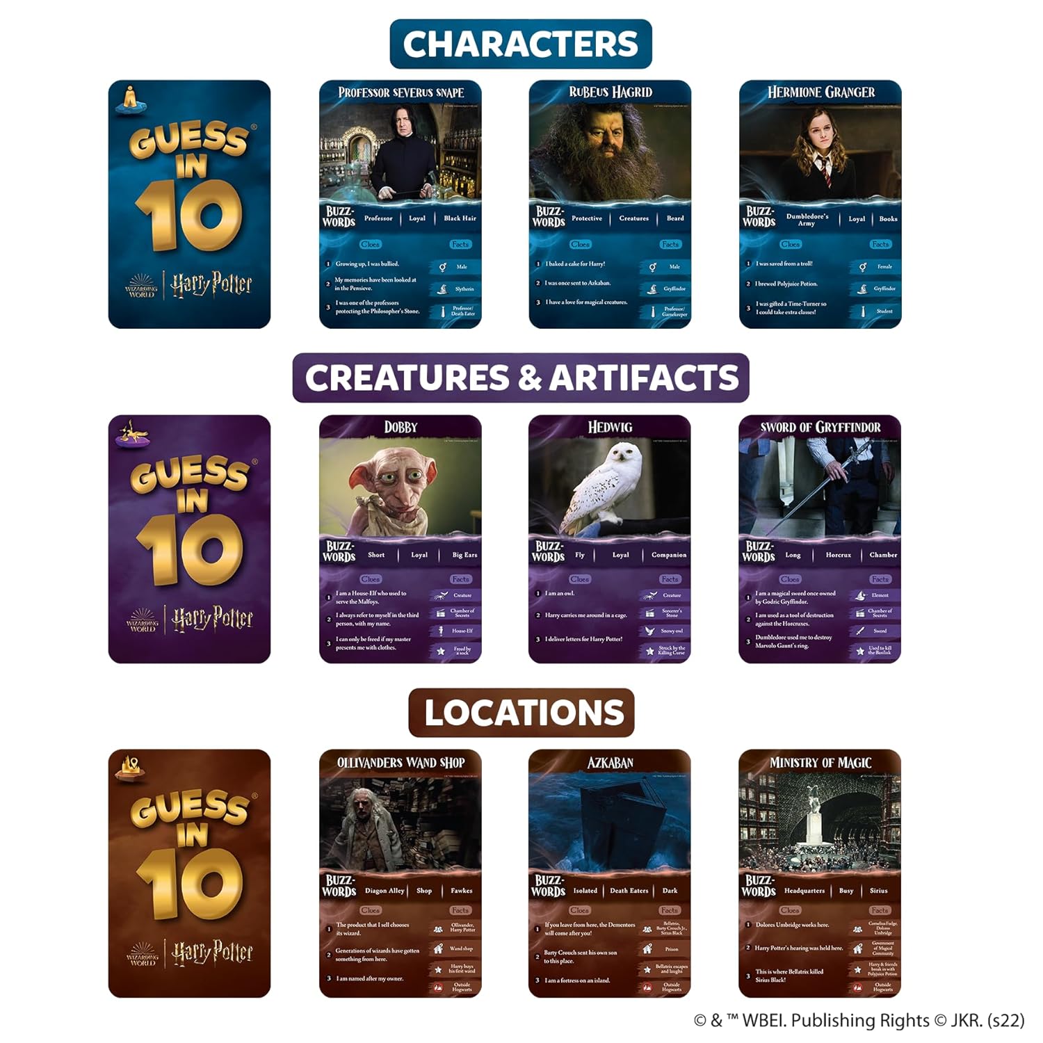 Skillmatics Guess in 10: Harry Potter Board Game Trivia game