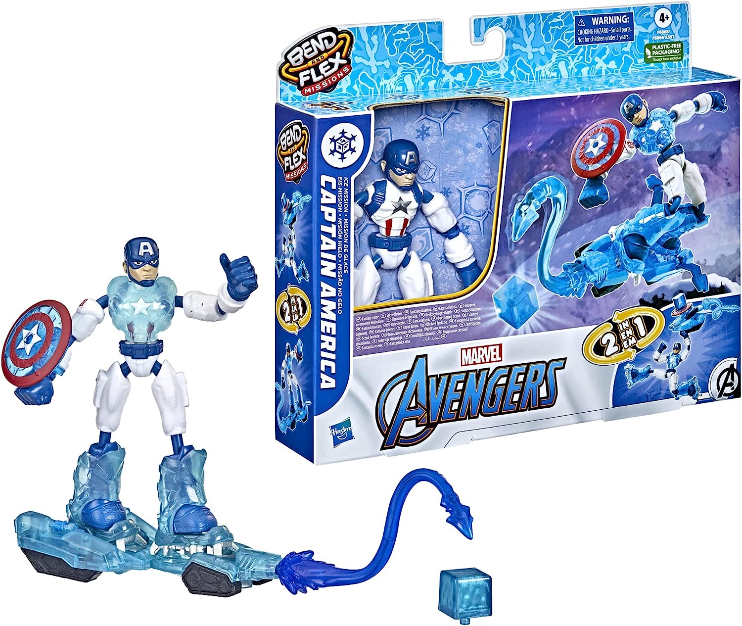 Hasbro Marvel Avengers - Captain America Bend and Flex Ice Mission
