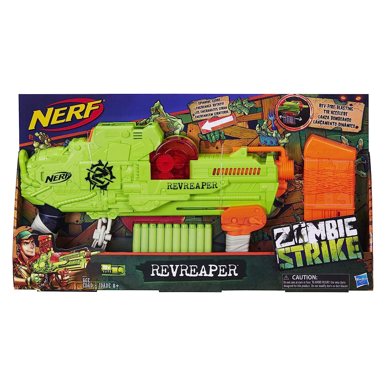 Hasbro NERF Zombie Strike Revreaper & Elite 2.0 50-Dart Refill Pack
