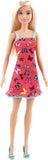 Barbie Doll With Colorful Butterfly And Barbie Logo Print Dress & Strappy Heels