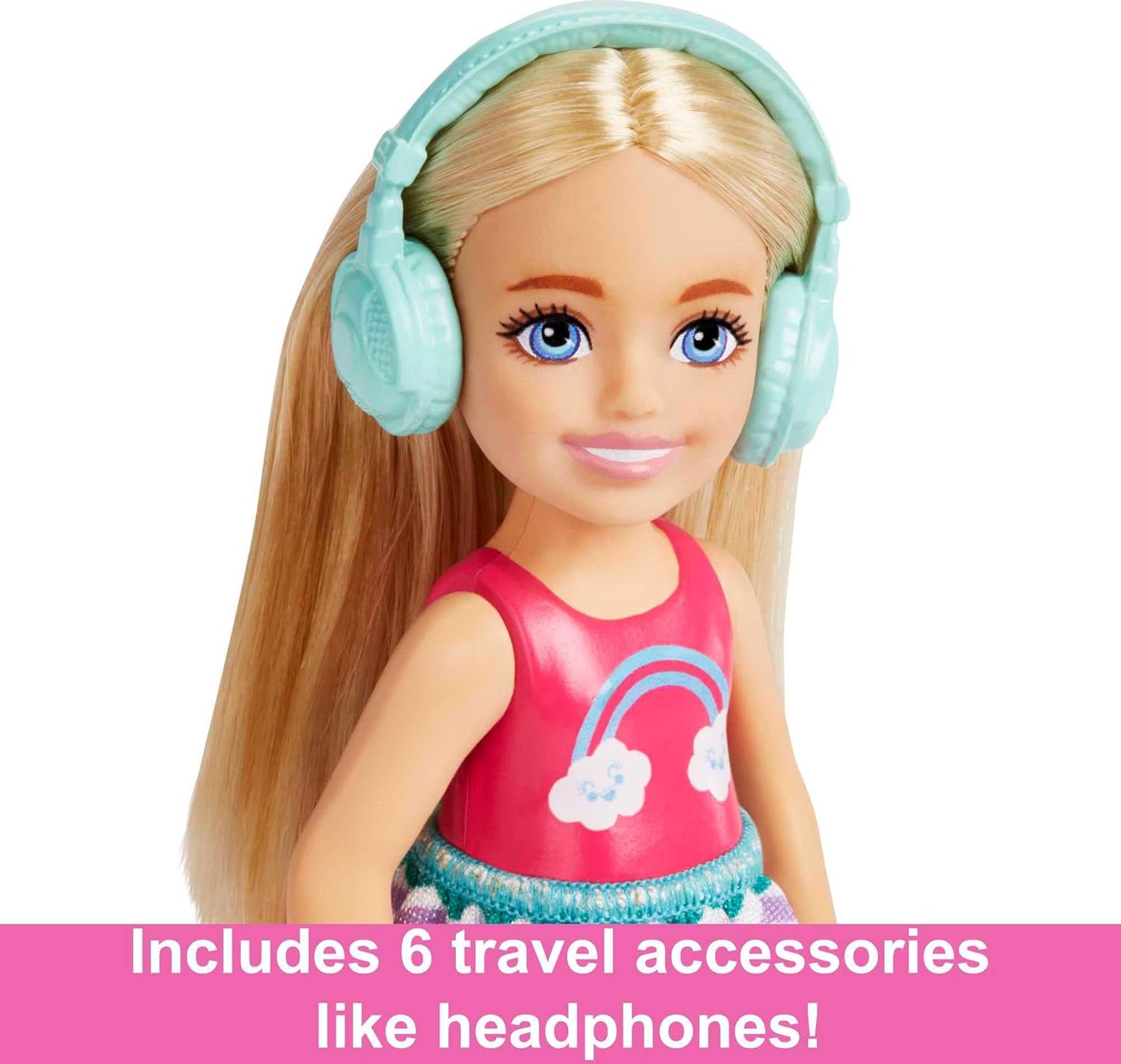 Barbie Doll and Accessories, 65th Anniversary Commemorative Doll with Blonde Hair, Pink and White Striped Dress with Matching Heels