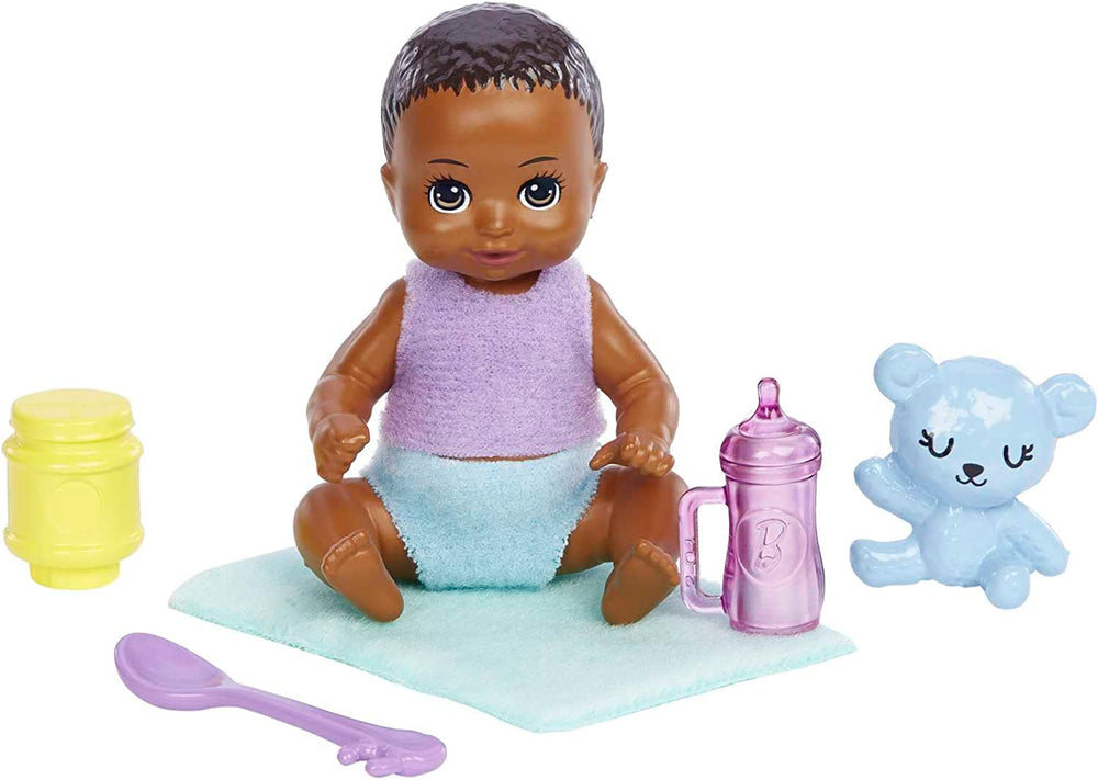 Barbie Dolls And Accessories, Skipper Doll With Baby Figure And 5 Accessories, Babysitters Inc. Playset