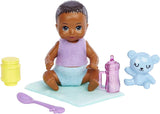 Barbie Dolls And Accessories, Skipper Doll With Baby Figure And 5 Accessories, Babysitters Inc. Playset