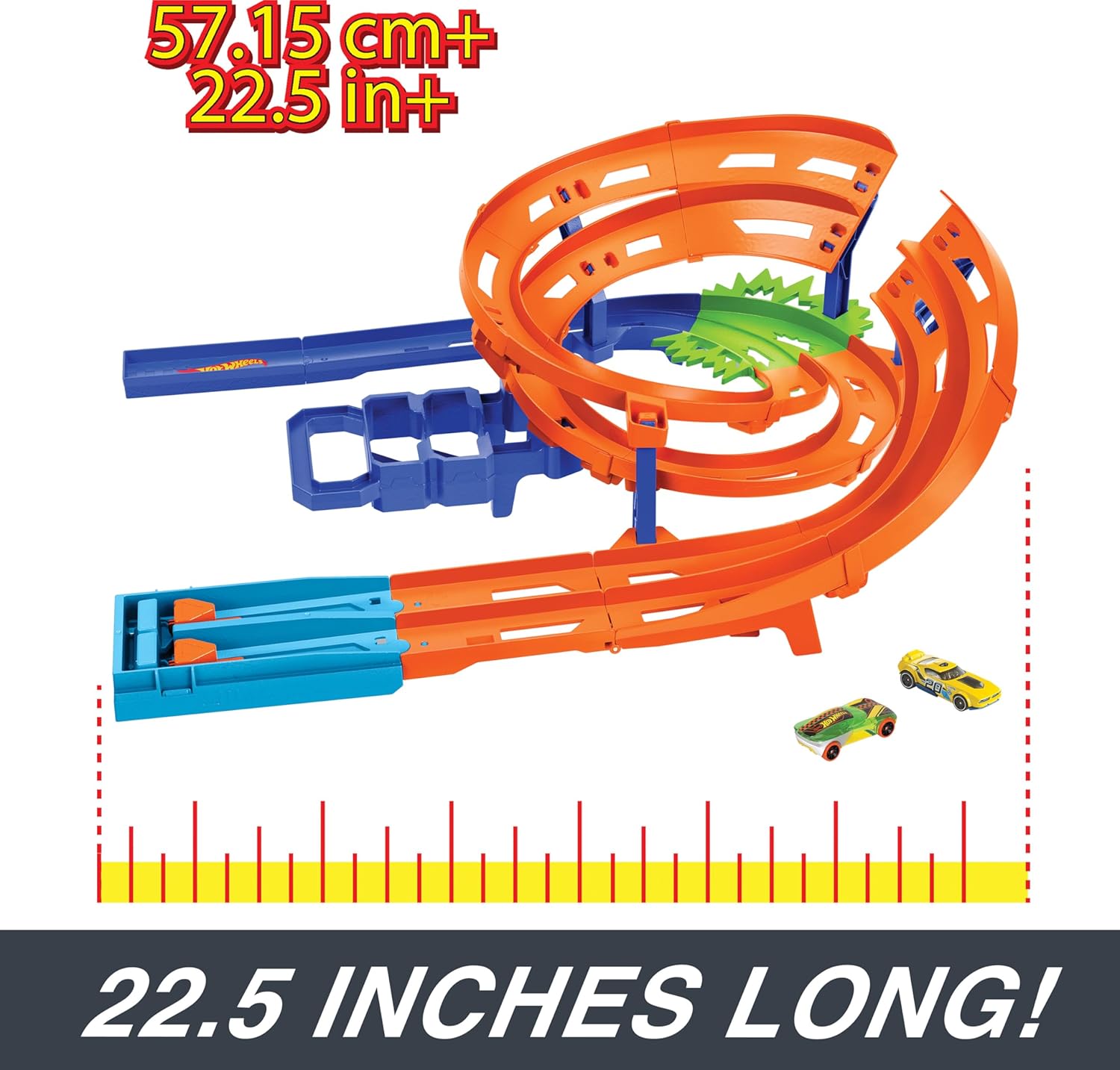 Hot Wheels Extreme Loop Circuit Set – 2 Cars, High-Speed Loops, Easy Storage!