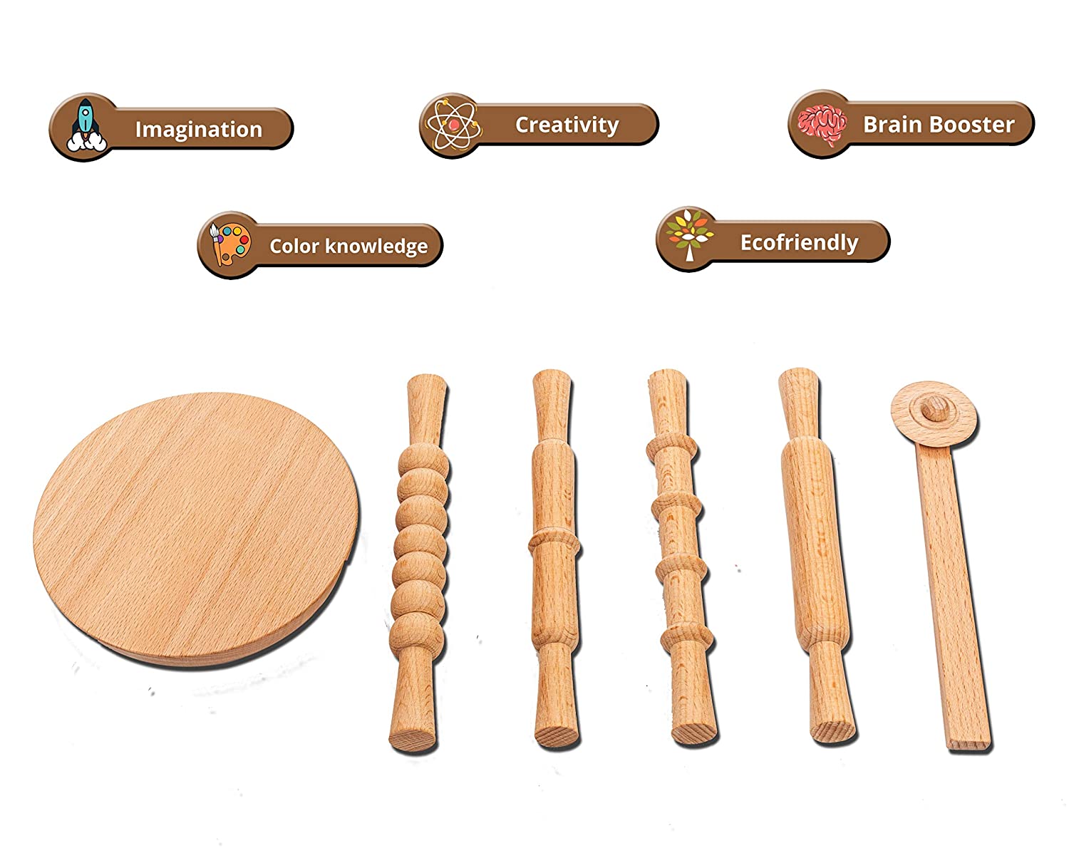 Hilife Clay Time Rolling Pin And Board