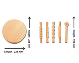 Hilife Clay Time Rolling Pin And Board