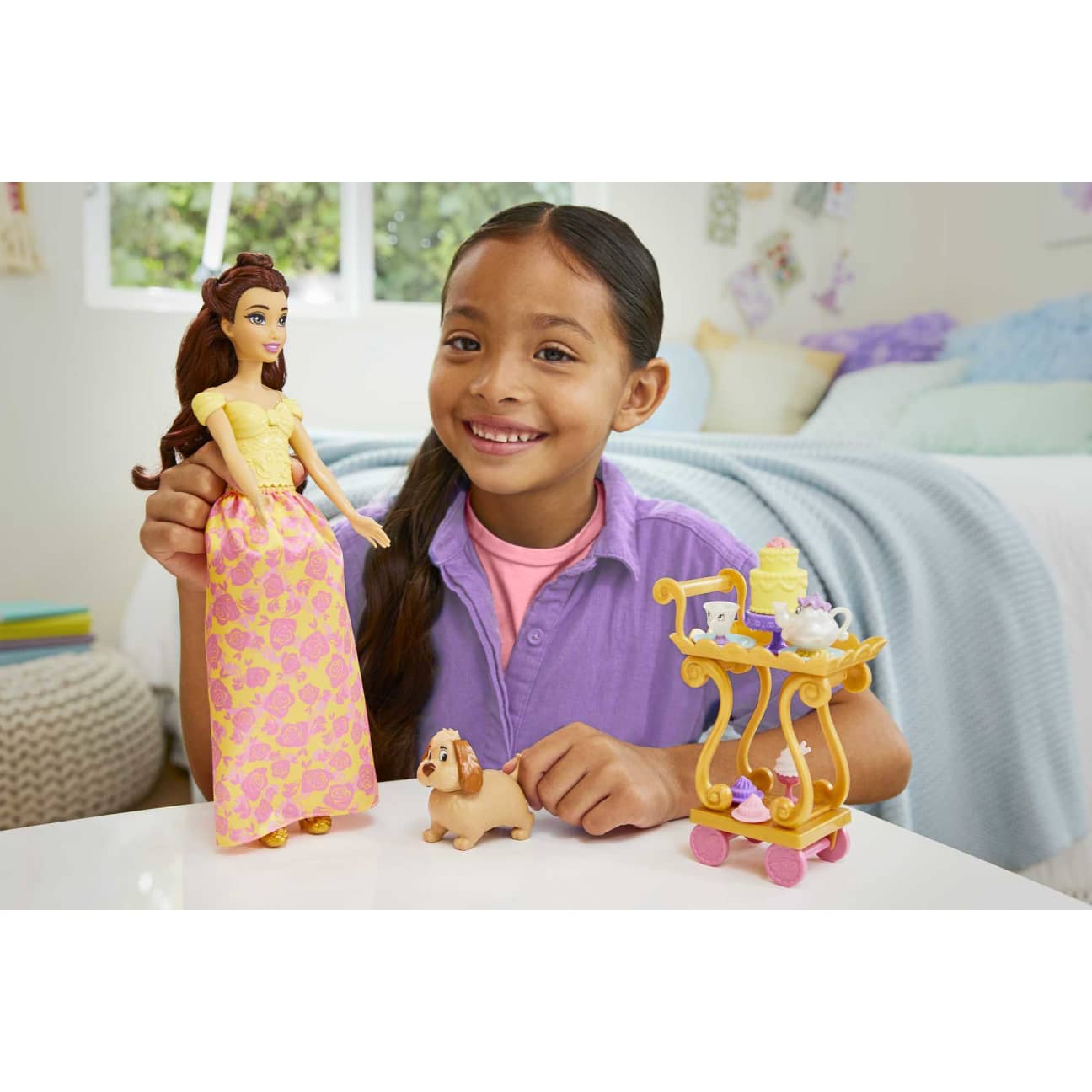 Disney Princess Toys, Belle’s Tea Time Cart Doll And Playset And Disney's Beauty and the Beast Bedtime Stories Book of the Film - Disney Books (Board Book)