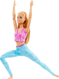 Barbie Made to Move Fashion Doll with Blonde Hair Wearing Removable Pink Sports Top & Blue Yoga Pants