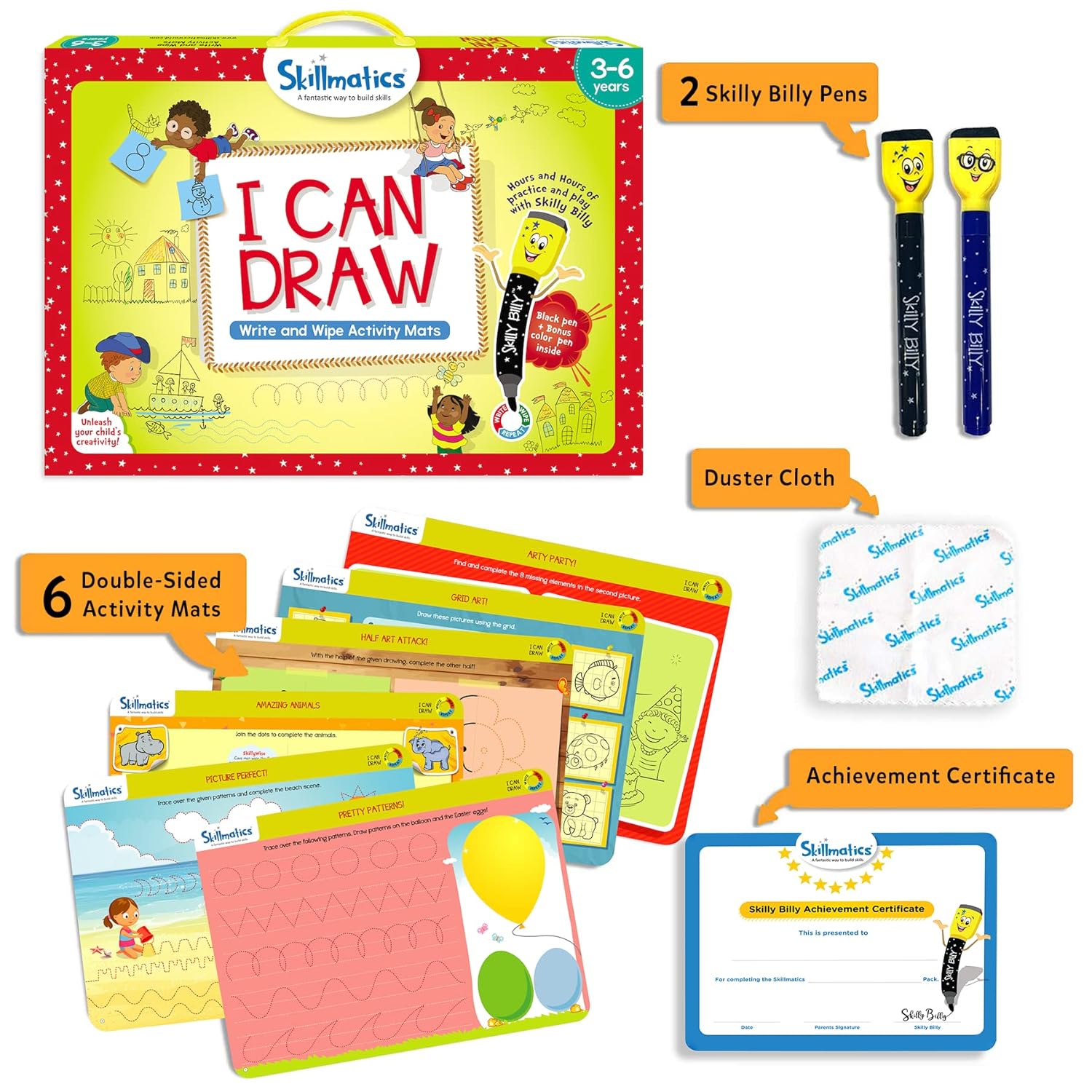 Skillmatics I Can Draw Write And Wipe Activity Mats