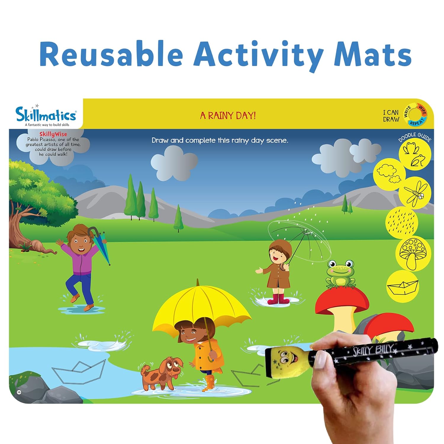 Skillmatics I Can Draw Write And Wipe Activity Mats
