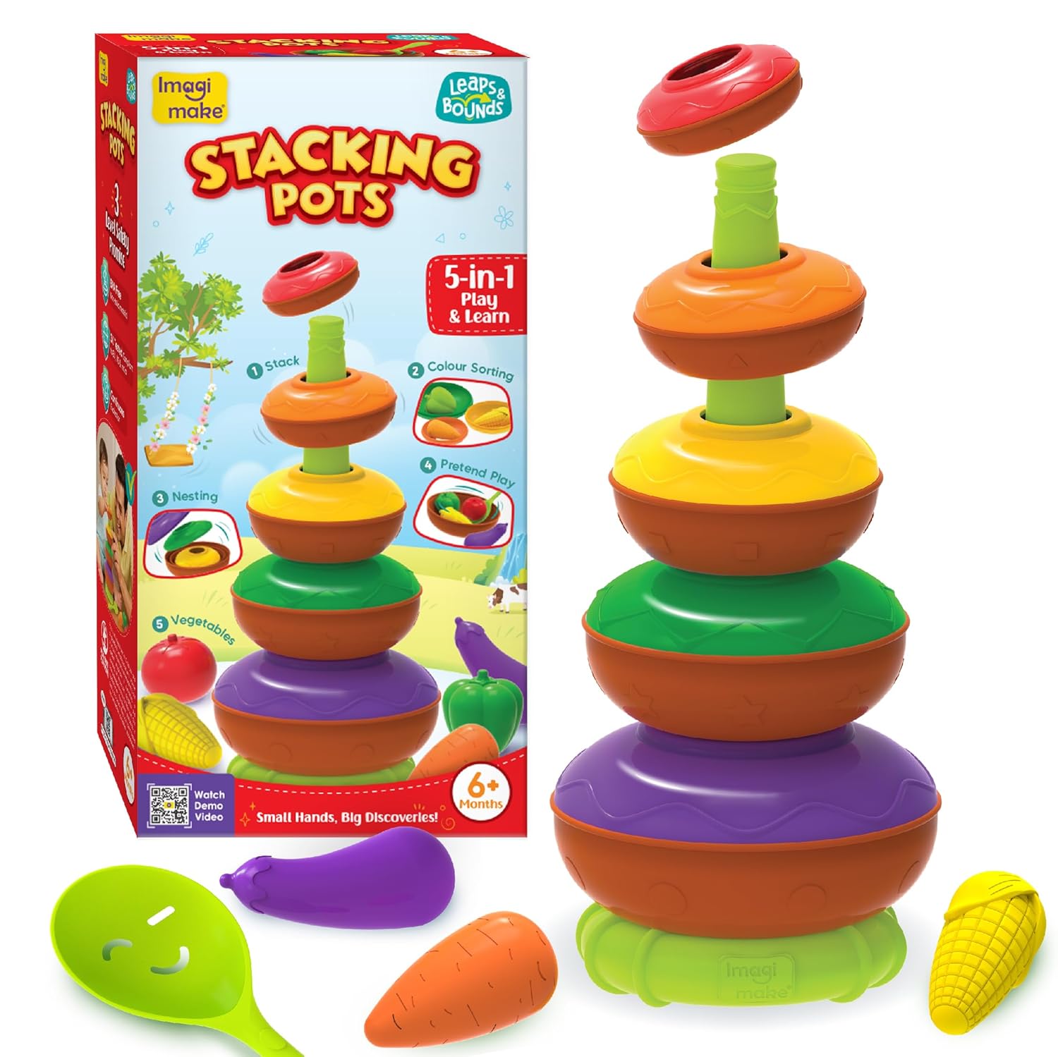 Imagimake Leaps & Bounds - Stacking Pots