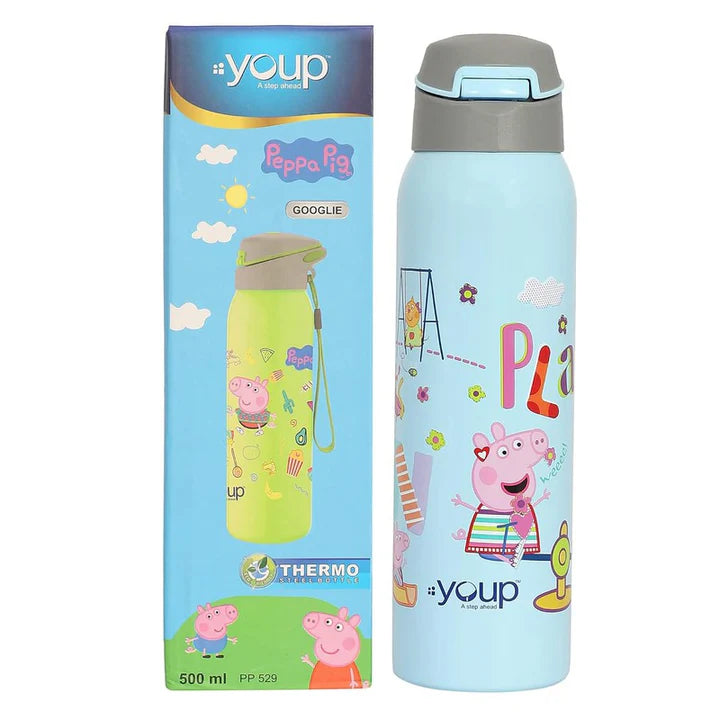 Youp GOOGLIE- 500 ml Stainless Steel Peppa Pig Theme Kids