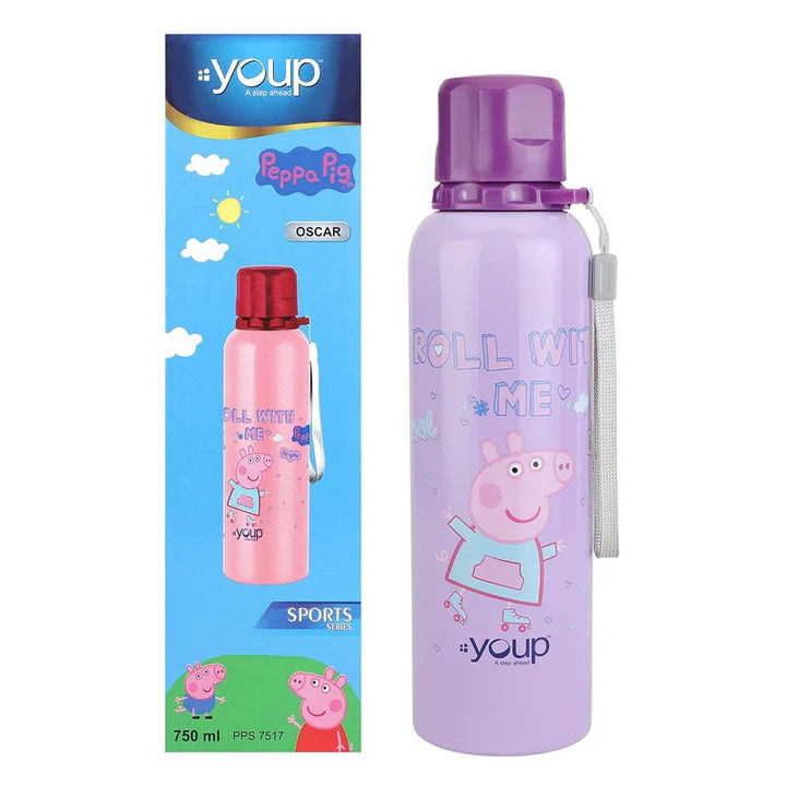 Youp Oscar - 750 Ml Stainless Steel Peppa Pig Kids Water Bottle