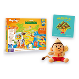 Diwali Gift Combo – Tales of Ramayana Game, Baby Hanuman Soft Toy & Hanuman Story Book