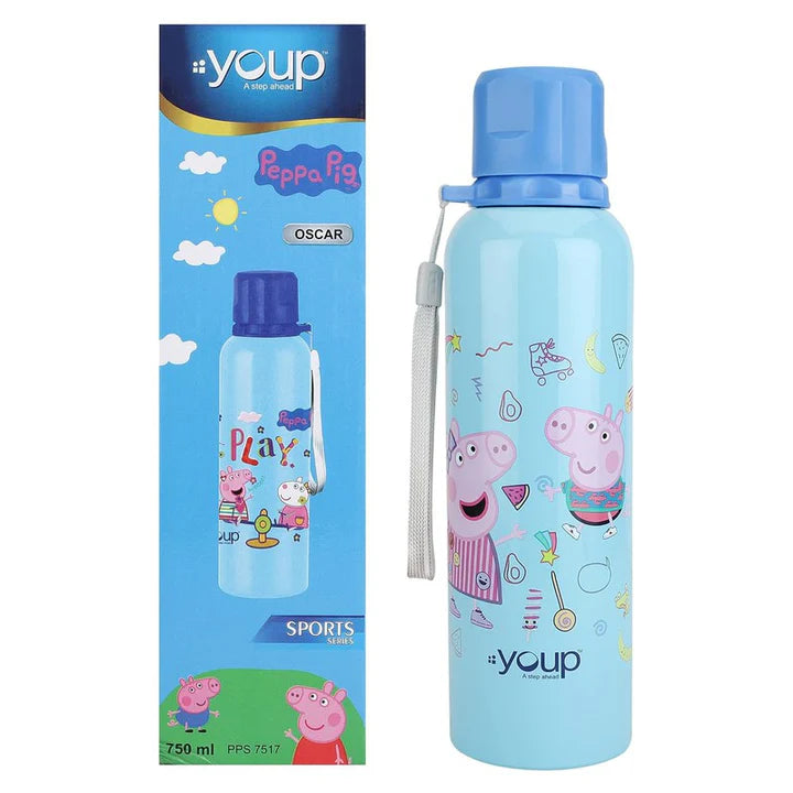Youp Oscar - 750 Ml Stainless Steel Peppa Pig Kids Water Bottle